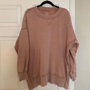 AERIE GOOD VIBES OVERSIZED SWEATSHIRT